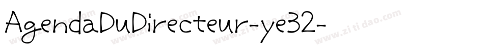AgendaDuDirecteur-ye32字体转换