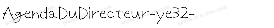 AgendaDuDirecteur-ye32字体转换