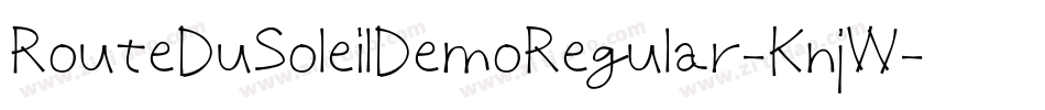 RouteDuSoleilDemoRegular-KnjW字体转换