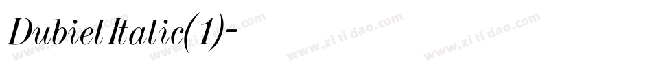 DubielItalic(1)字体转换