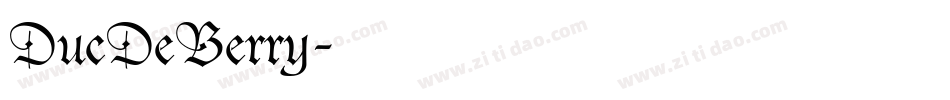 DucDeBerry字体转换