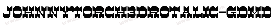 JohnnyTorch3DRotalic-GdMD字体转换