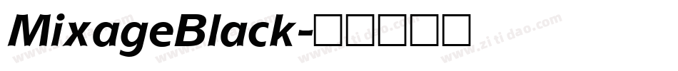 MixageBlack字体转换
