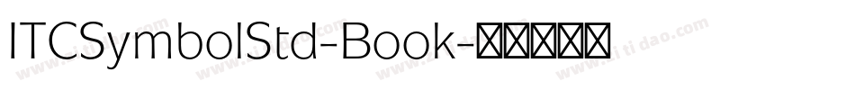 ITCSymbolStd-Book字体转换