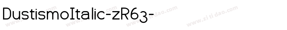DustismoItalic-zR63字体转换