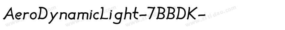 AeroDynamicLight-7BBDK字体转换