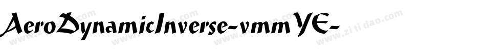 AeroDynamicInverse-vmmYE字体转换