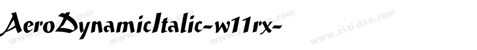AeroDynamicItalic-w11rx字体转换