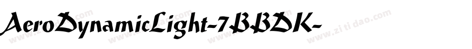 AeroDynamicLight-7BBDK字体转换