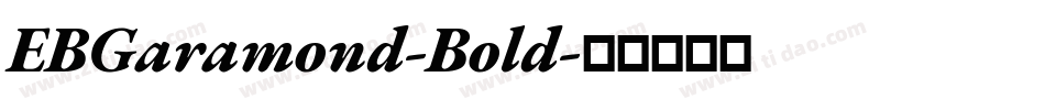 EBGaramond-Bold字体转换