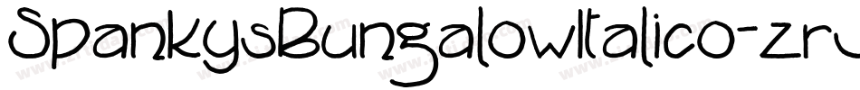 SpankysBungalowItalico-zrJX字体转换