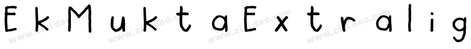 EkMuktaExtralight-vOmL字体转换