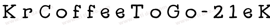 KrCoffeeToGo-21eK字体转换