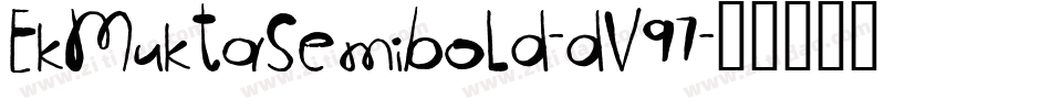 EkMuktaSemibold-dV97字体转换
