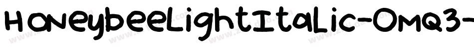 HoneybeeLightItalic-Omq3字体转换