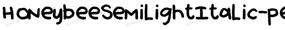 HoneybeeSemilightItalic-peRZ字体转换