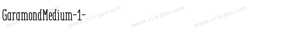 GaramondMedium-1字体转换