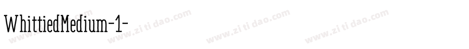 WhittiedMedium-1字体转换