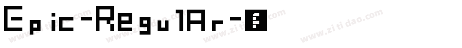 Epic-Regular字体转换