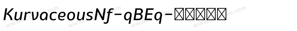 KurvaceousNf-qBEq字体转换