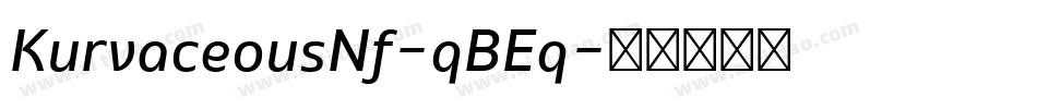KurvaceousNf-qBEq字体转换
