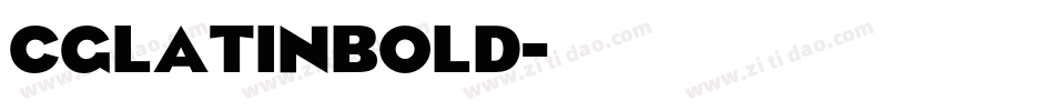 CgLatinBold字体转换