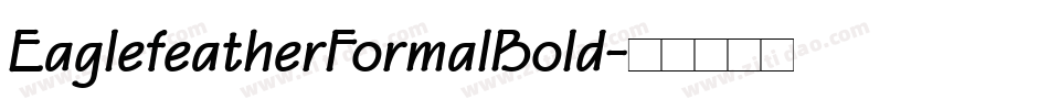 EaglefeatherFormalBold字体转换