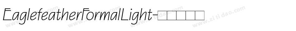 EaglefeatherFormalLight字体转换
