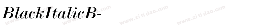 BlackItalicB字体转换