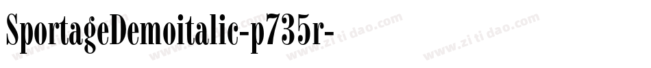 SportageDemoitalic-p735r字体转换