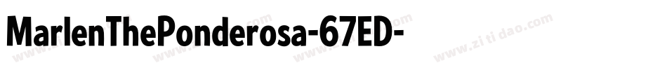 MarlenThePonderosa-67ED字体转换