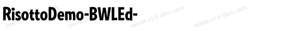 RisottoDemo-BWLEd字体转换