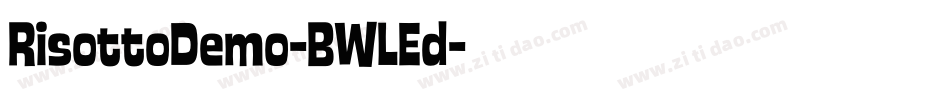 RisottoDemo-BWLEd字体转换