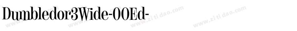 Dumbledor3Wide-0OEd字体转换