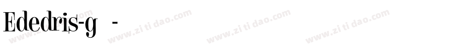 Ededris-g生成器字体转换