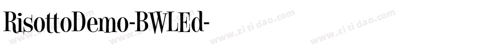 RisottoDemo-BWLEd字体转换