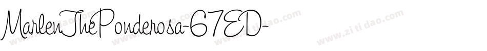 MarlenThePonderosa-67ED字体转换