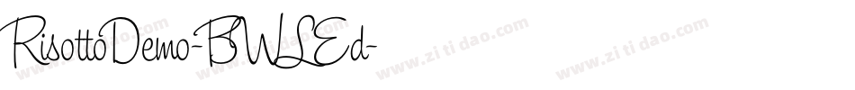 RisottoDemo-BWLEd字体转换