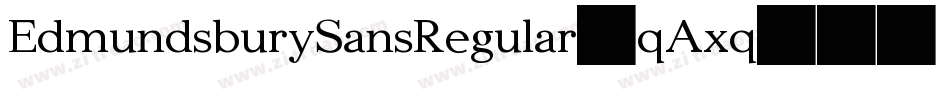 EdmundsburySansRegular-qAxq字体转换