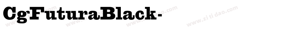 CgFuturaBlack字体转换