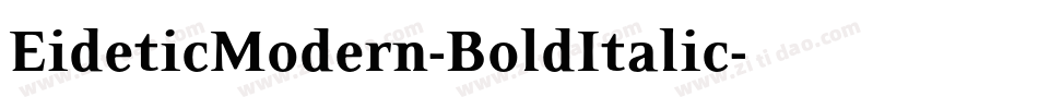 EideticModern-BoldItalic字体转换