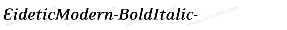 EideticModern-BoldItalic字体转换