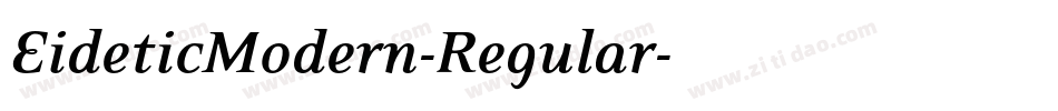 EideticModern-Regular字体转换
