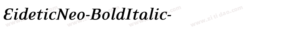 EideticNeo-BoldItalic字体转换