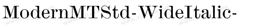 ModernMTStd-WideItalic字体转换
