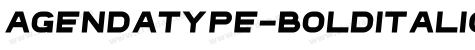 Agendatype-BoldItalic字体转换