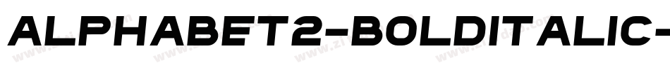 Alphabet2-BoldItalic字体转换