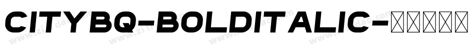 CityBQ-BoldItalic字体转换