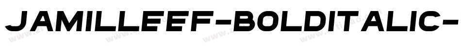 JamilleEF-BoldItalic字体转换
