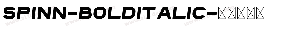 Spinn-BoldItalic字体转换